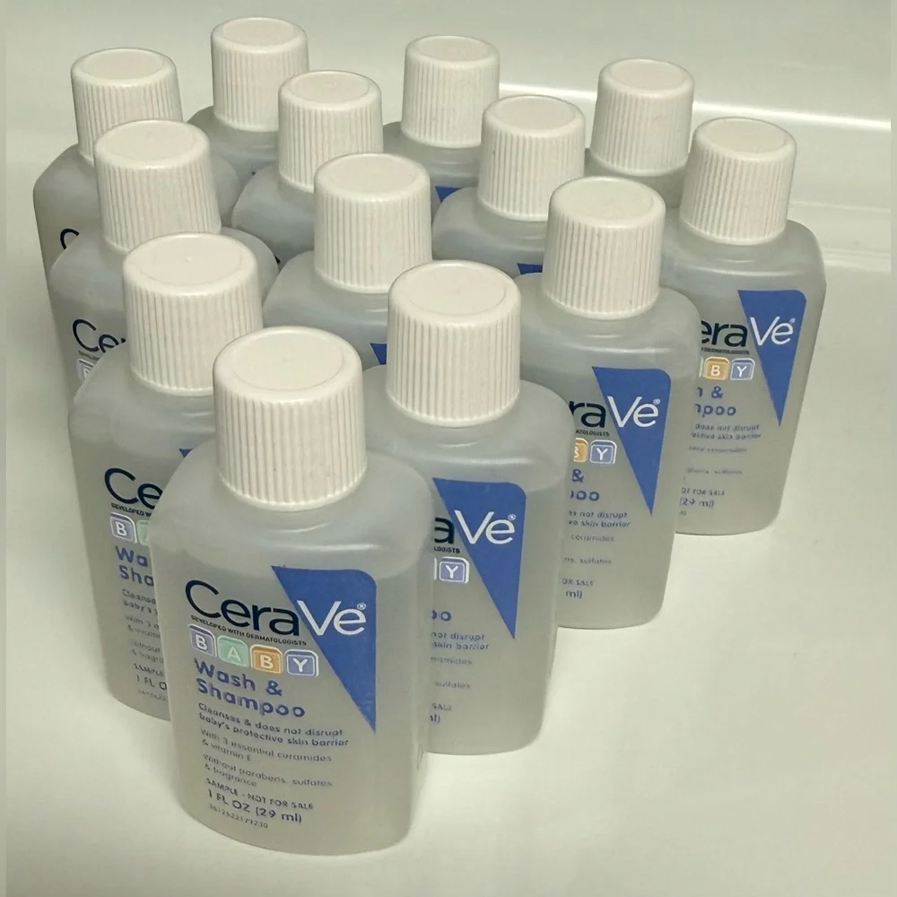CeraVe Baby Wash & Shampoo Travel Bundle  Gentle Tear-Free Sensitive Skin